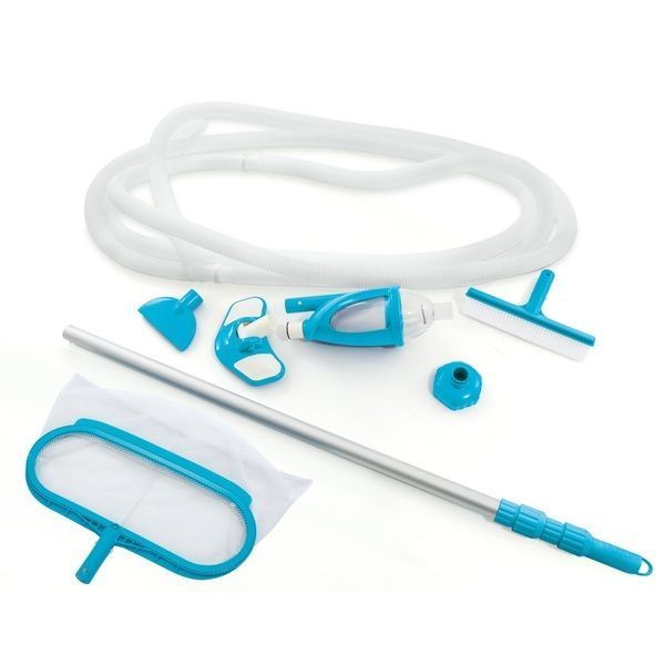 INTEX Set de curățare “Deluxe” pentru piscină: mâner telescopic 279 cm, plasă, aspirator, perie, furtun