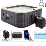 INTEX Jacuzzi SPA gonflabil “Greystone Deluxe” 211×211×71, 795L, 4 persoane