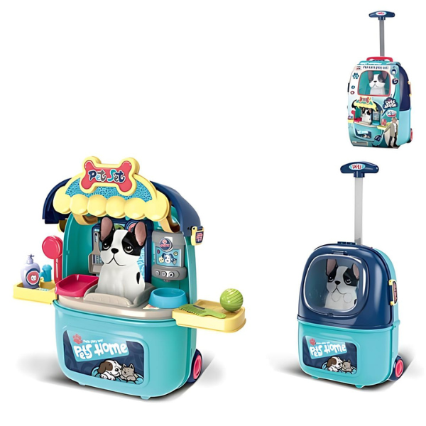 Valiză cu animal de companie și accesorii