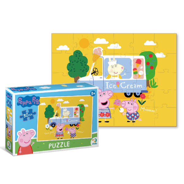 Puzzle "Înghețata preferată a lui Peppa", seria Purcelușa Peppa, 30 elem.