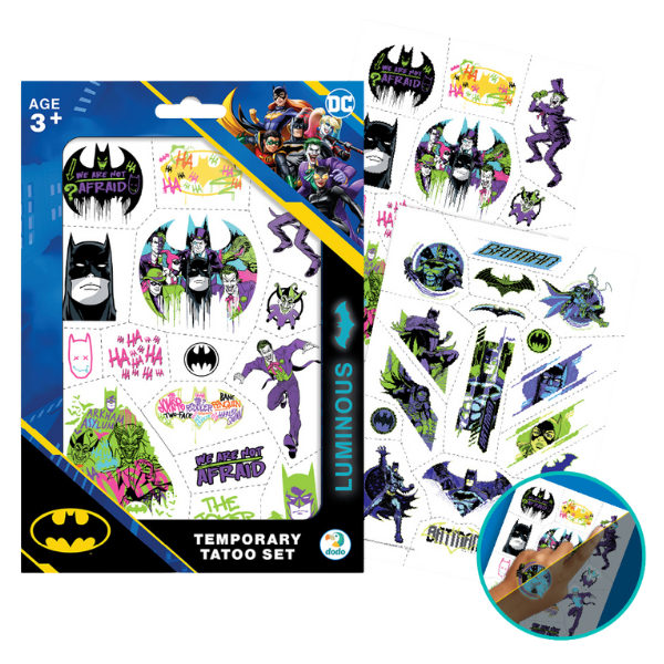 Набор детских временных татуировок "Batman: Команда", 40 шт.