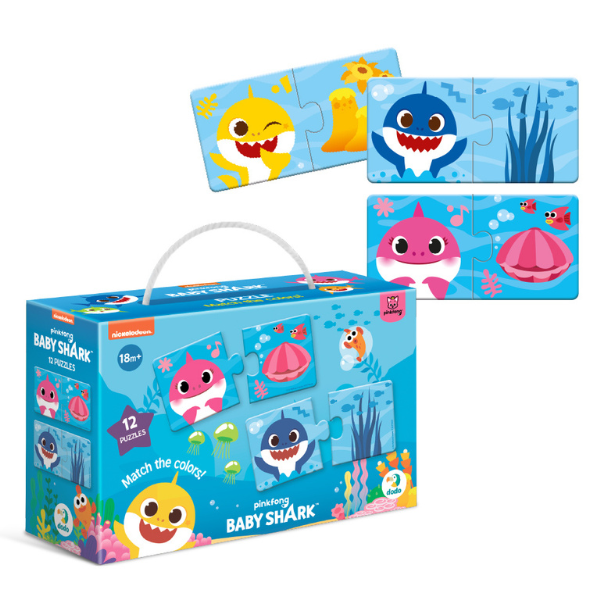 Puzzle "Potrivește culorile", 24 elem., seria Baby Shark