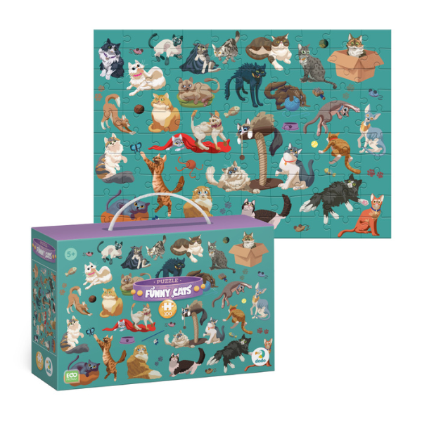 Puzzle "Pisici haioaseă", seria Funny Cats, 100 elem.