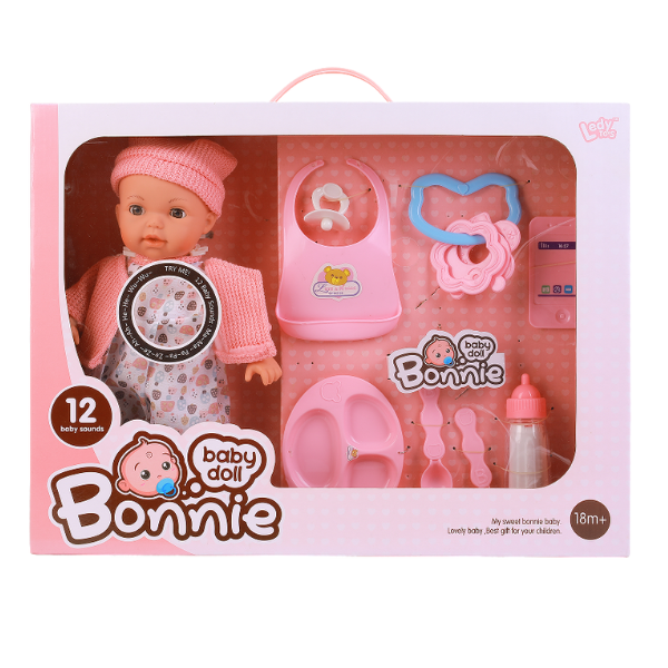 Păpușa Bonnie cu 12 sunete și cu accesorii, 30 cm