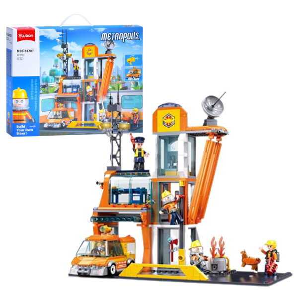 Set de construcție ”Stație de pompieri”, 407 elem.