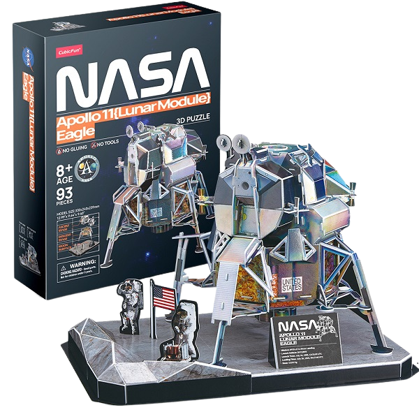 3D puzzle Modulul lunar „Eagle” al navei spațiale Apollo-11, 93 elemente