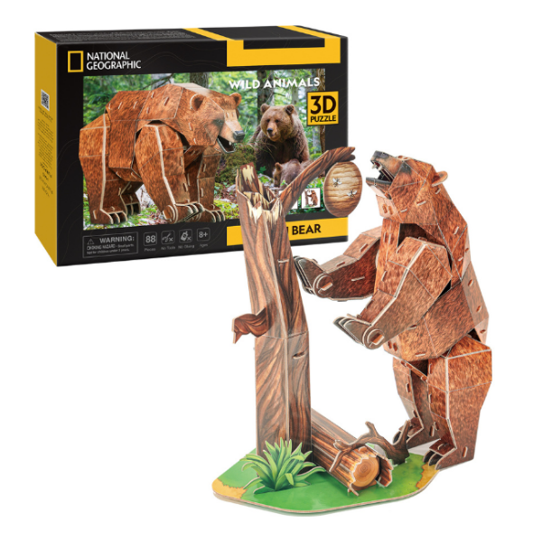3D puzzle "Urs brun", 88 elemente