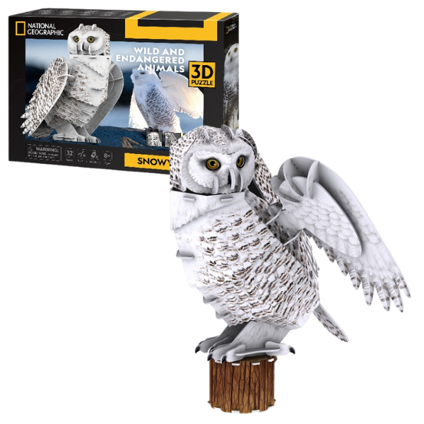 3D puzzle Bufniță arctică, ? elemente