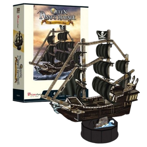 3D puzzle Corabia piraților „Răzbunarea Reginei Anne”, 100 elemente
