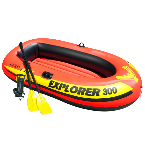 INTEX Надувная лодка “Explorer 300” с веслами и насосом, 211x117x41 см, до 186 кг, 6+