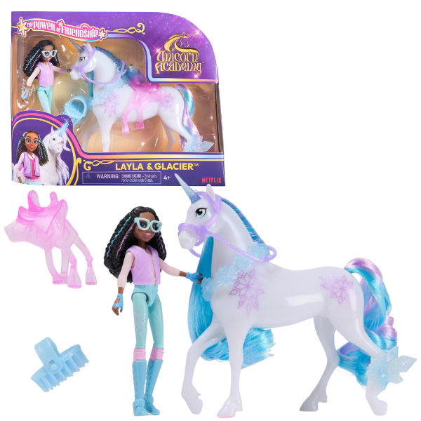 Set de joacă „Academia Unicornilor: Layla și Glacier”