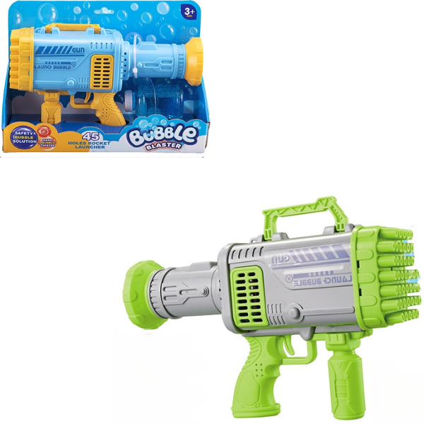 Suflantă cu bule „Pistol Bazooka cu 45 orificii”