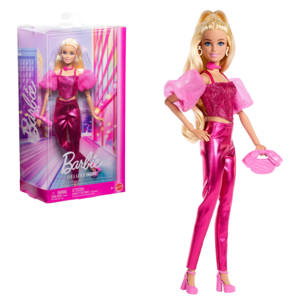 Кукла Barbie "Модница в глянцевом розовом костюме"