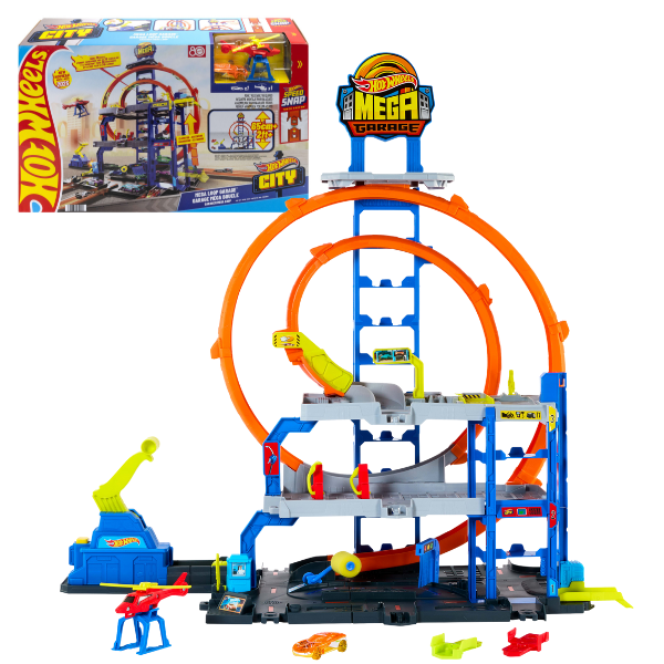 Set de joacă Hot Wheels „Mega garaj cu buclă”
